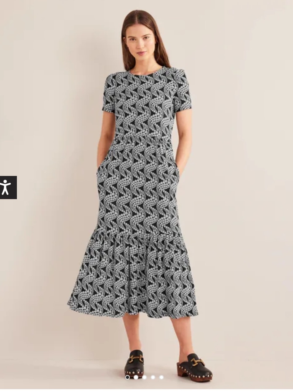 Boden Emma Tiered Jersey Midi Dress